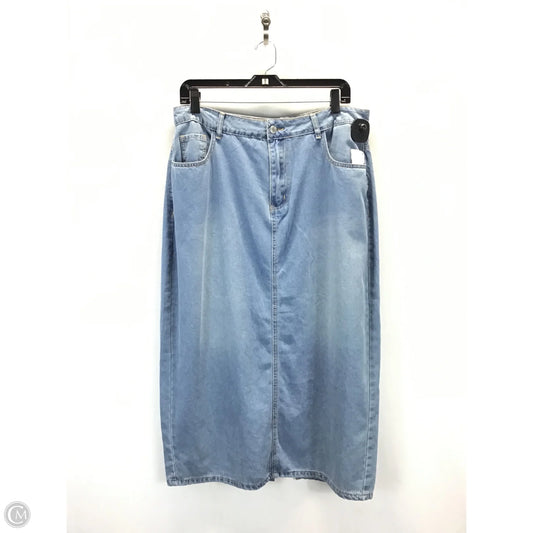 Skirt Maxi By Shein In Blue, Size: 1x