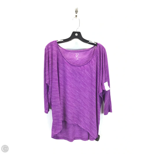 Top 3/4 Sleeve By New York And Co In Purple, Size: Xl