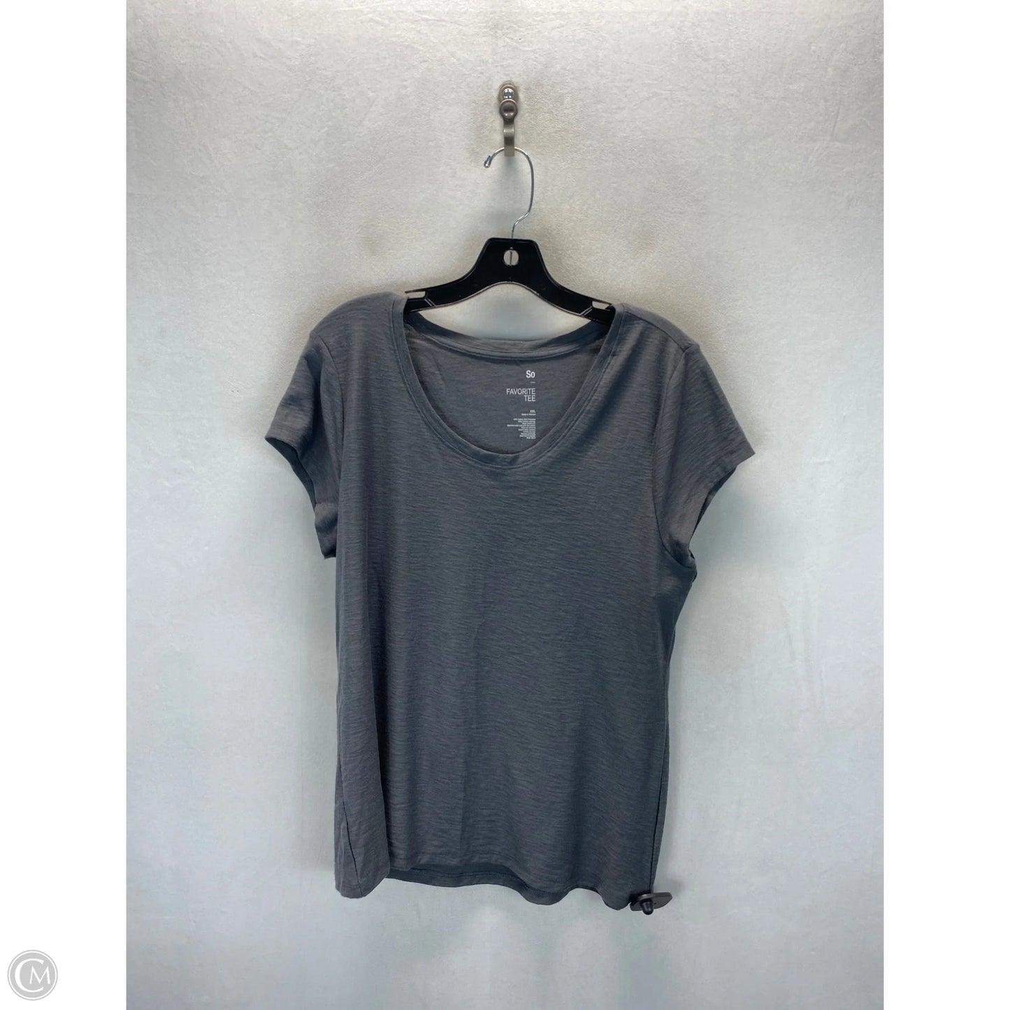 Top Short Sleeve By So In Grey, Size: Xxl