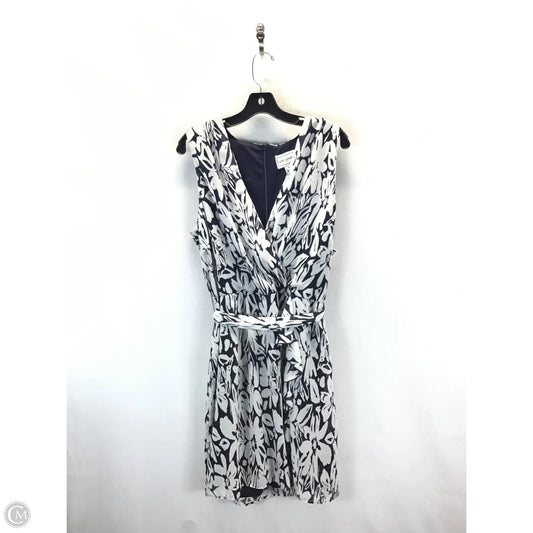 Dress Casual Midi By Karin Stevens In Blue & White, Size: 16