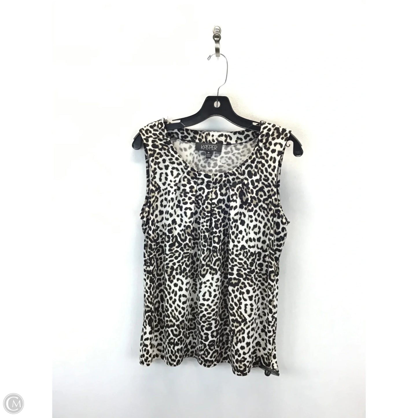 Top Sleeveless By Kasper In Animal Print, Size: M