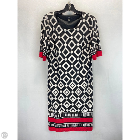 Dress Casual Midi By Clothes Mentor In Black & White, Size: 10