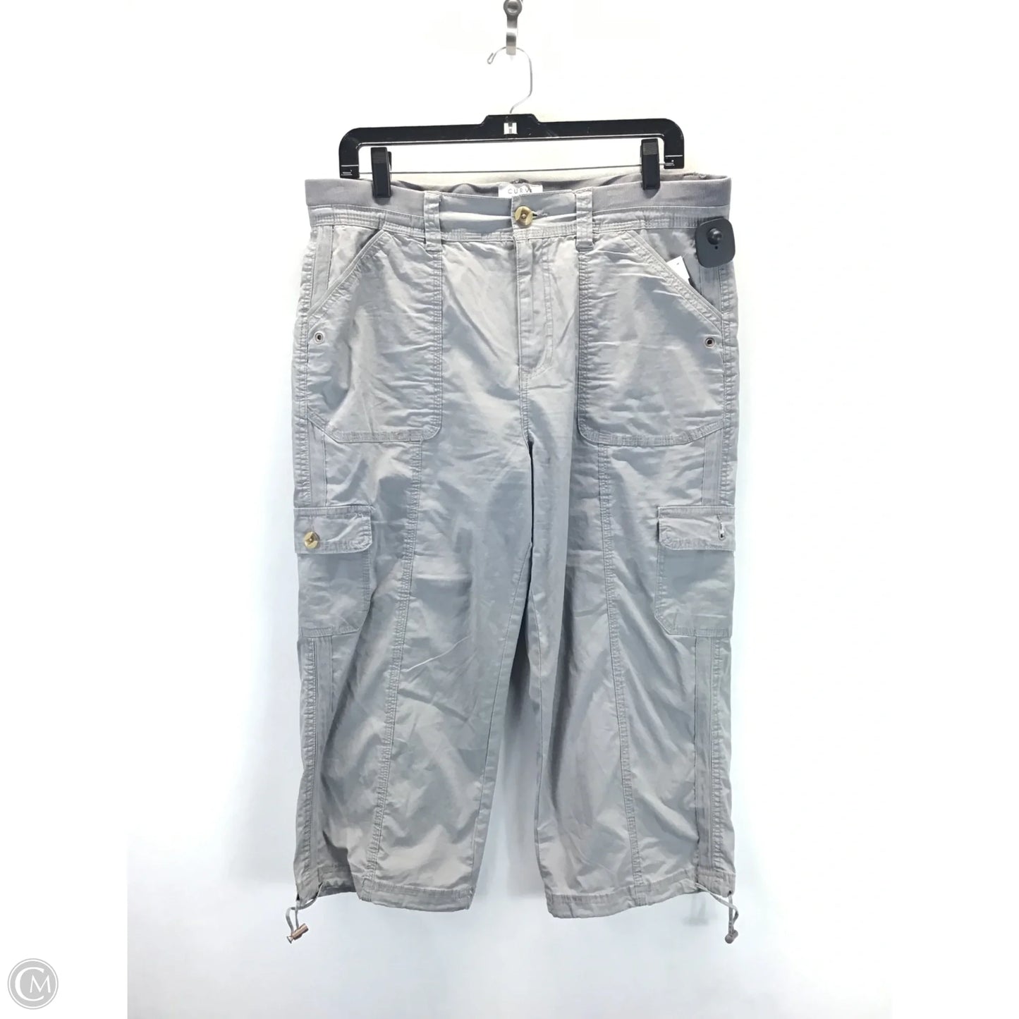 Pants Cropped By Curve Appeal In Grey, Size: 12