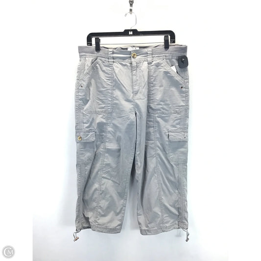 Pants Cropped By Curve Appeal In Grey, Size: 12