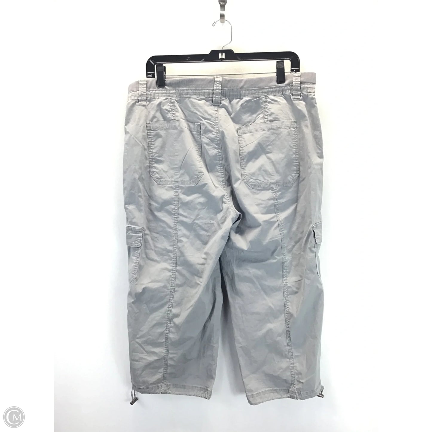 Pants Cropped By Curve Appeal In Grey, Size: 12