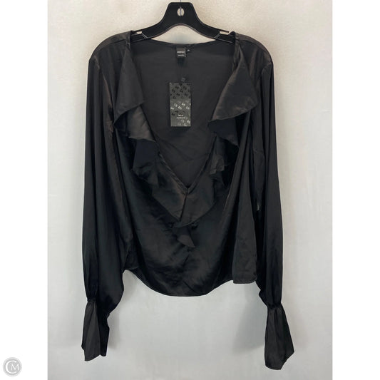Top Long Sleeve By Shein In Black, Size: 3x