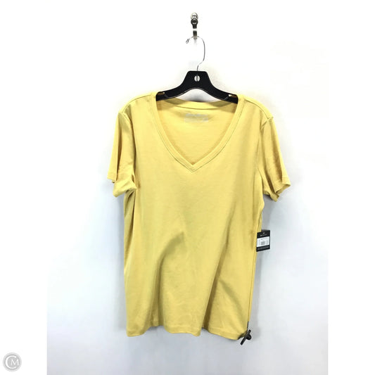 Top Short Sleeve By Eddie Bauer In Yellow, Size: Xl
