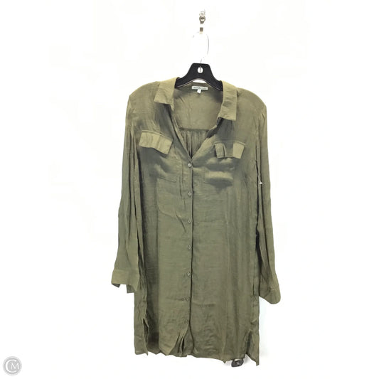 Tunic Long Sleeve By Charlotte Russe In Green, Size: L