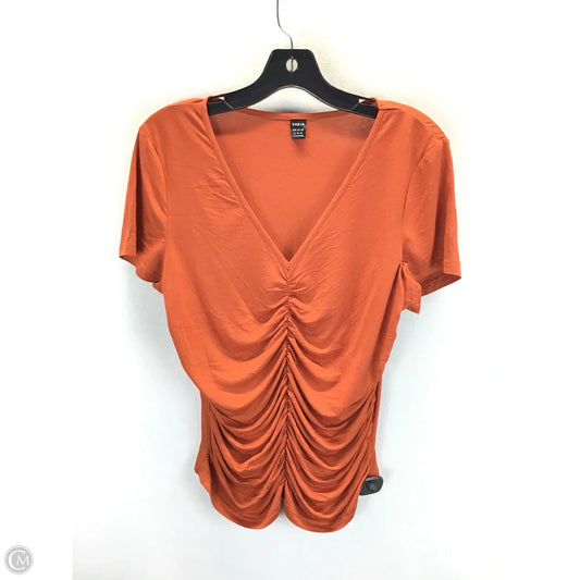 Top Short Sleeve By Shein In Brown, Size: Xl