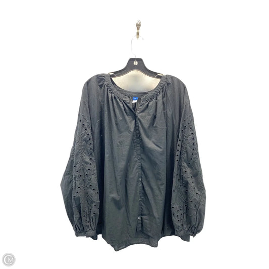 Top 2pc 3/4 Sleeve By Old Navy In Black, Size: 2x