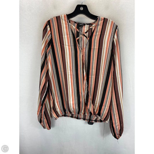 Top Long Sleeve By Rue 21 In Striped Pattern, Size: M