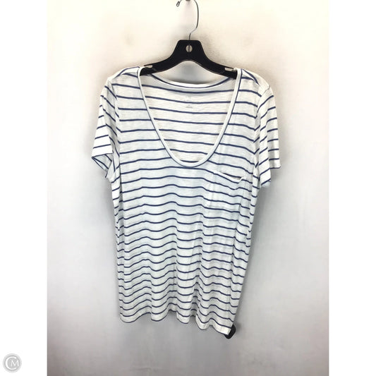 Top Short Sleeve By Caslon In Striped Pattern, Size: Xl