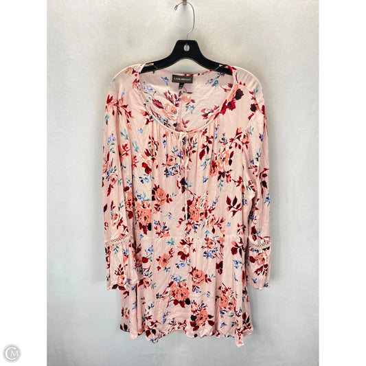Top 3/4 Sleeve By Lane Bryant In Floral Print, Size: 22