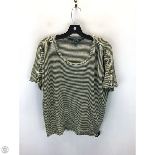 Top Short Sleeve By Ralph Lauren In Striped Pattern, Size: Xl