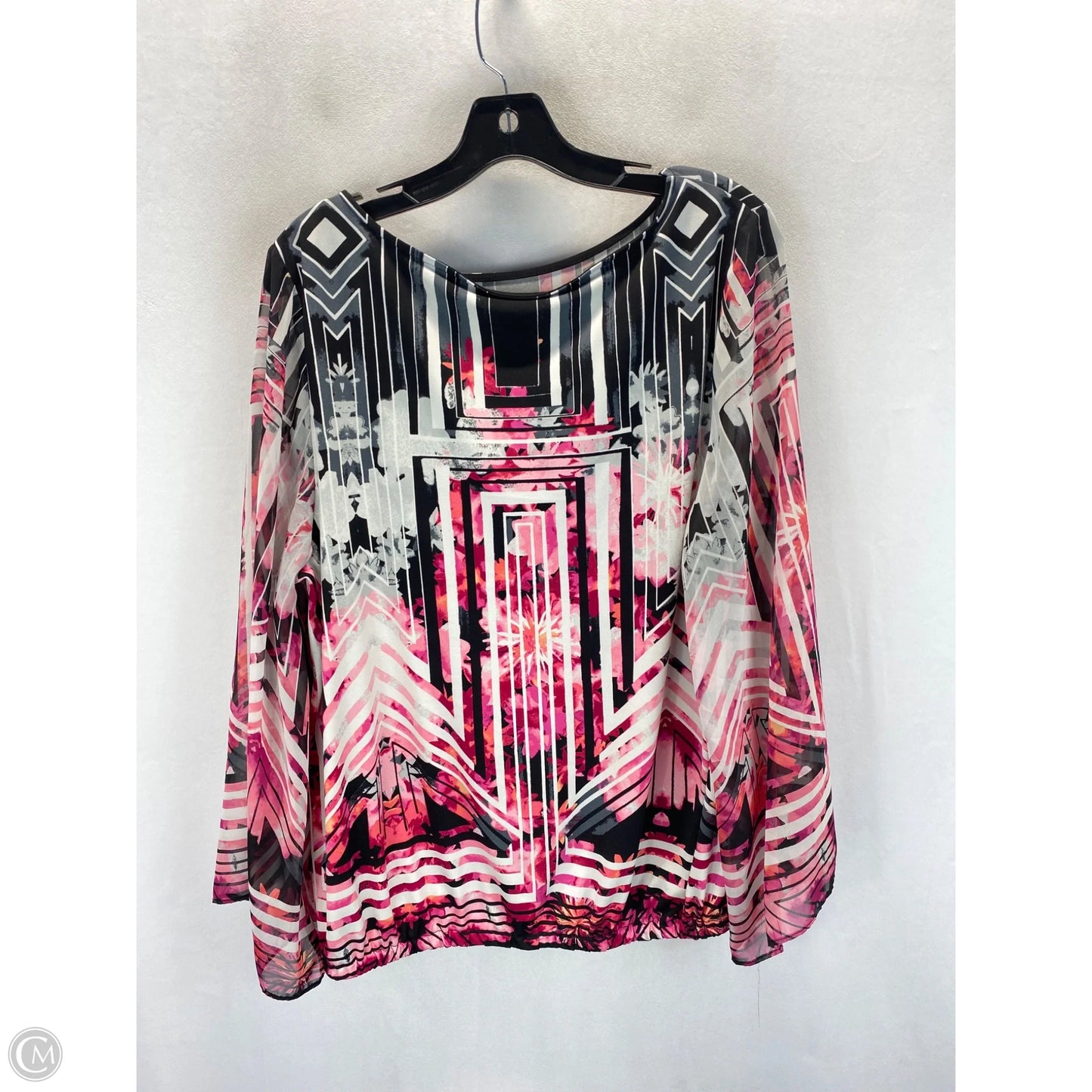 Top Long Sleeve By Style And Company In Multi-colored, Size: L