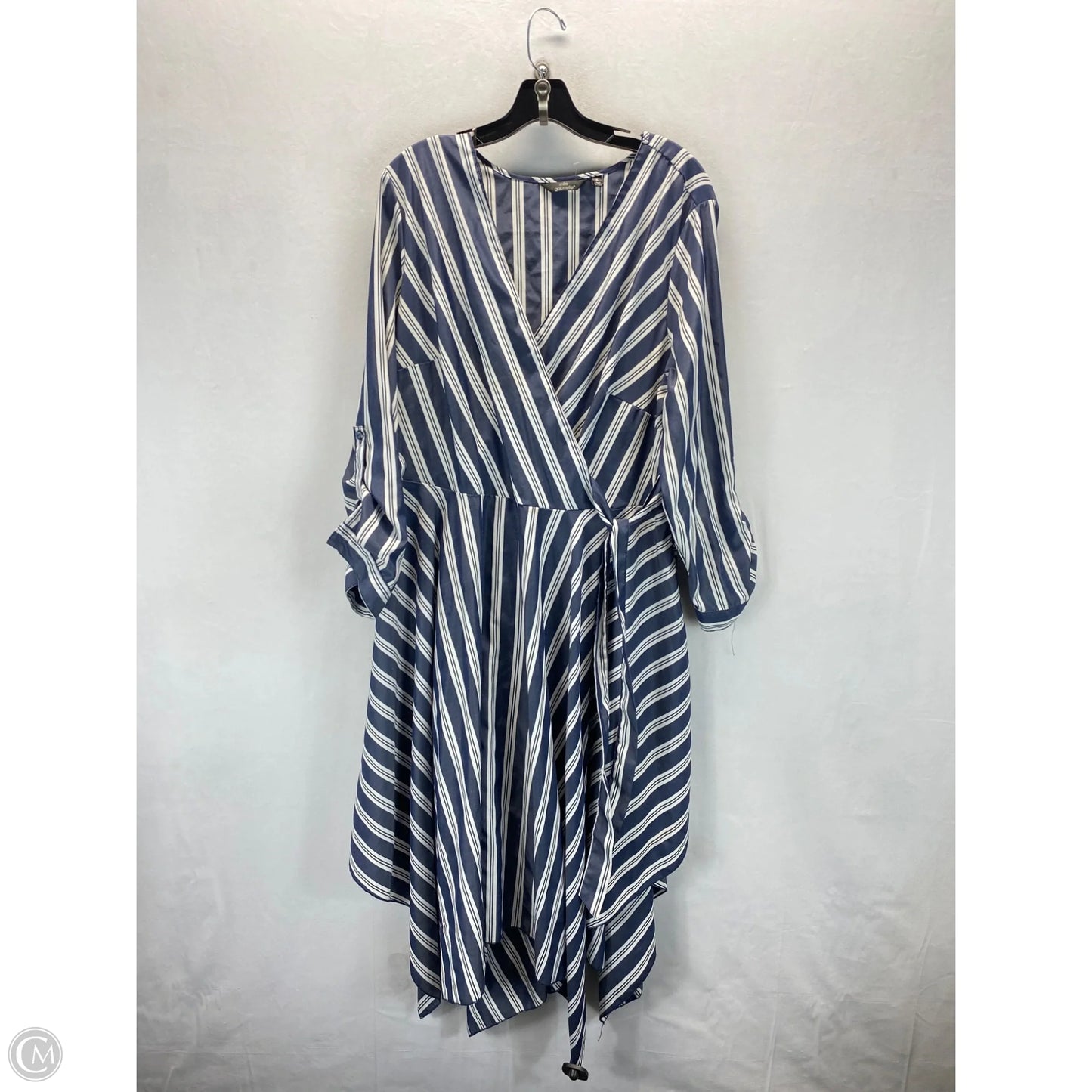 Dress Casual Midi By Mlle Gabrielle In Striped Pattern, Size: 2x
