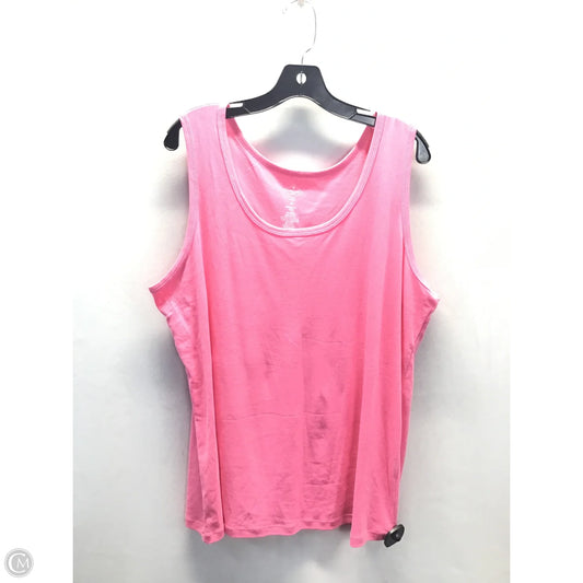 Top Sleeveless By St Johns Bay In Pink, Size: 2x