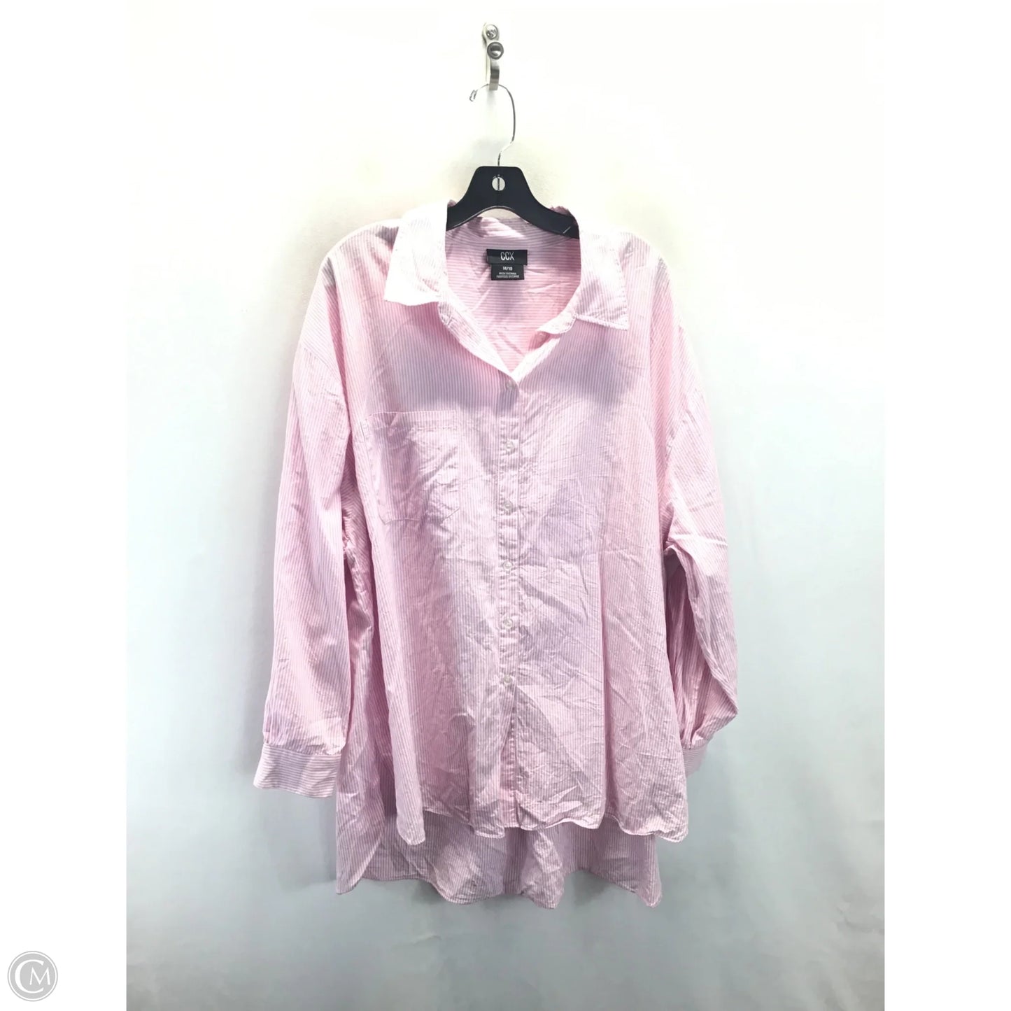 Top Long Sleeve By Clothes Mentor In Striped Pattern, Size: 18