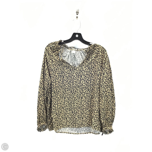 Top Long Sleeve By Old Navy In Animal Print, Size: S