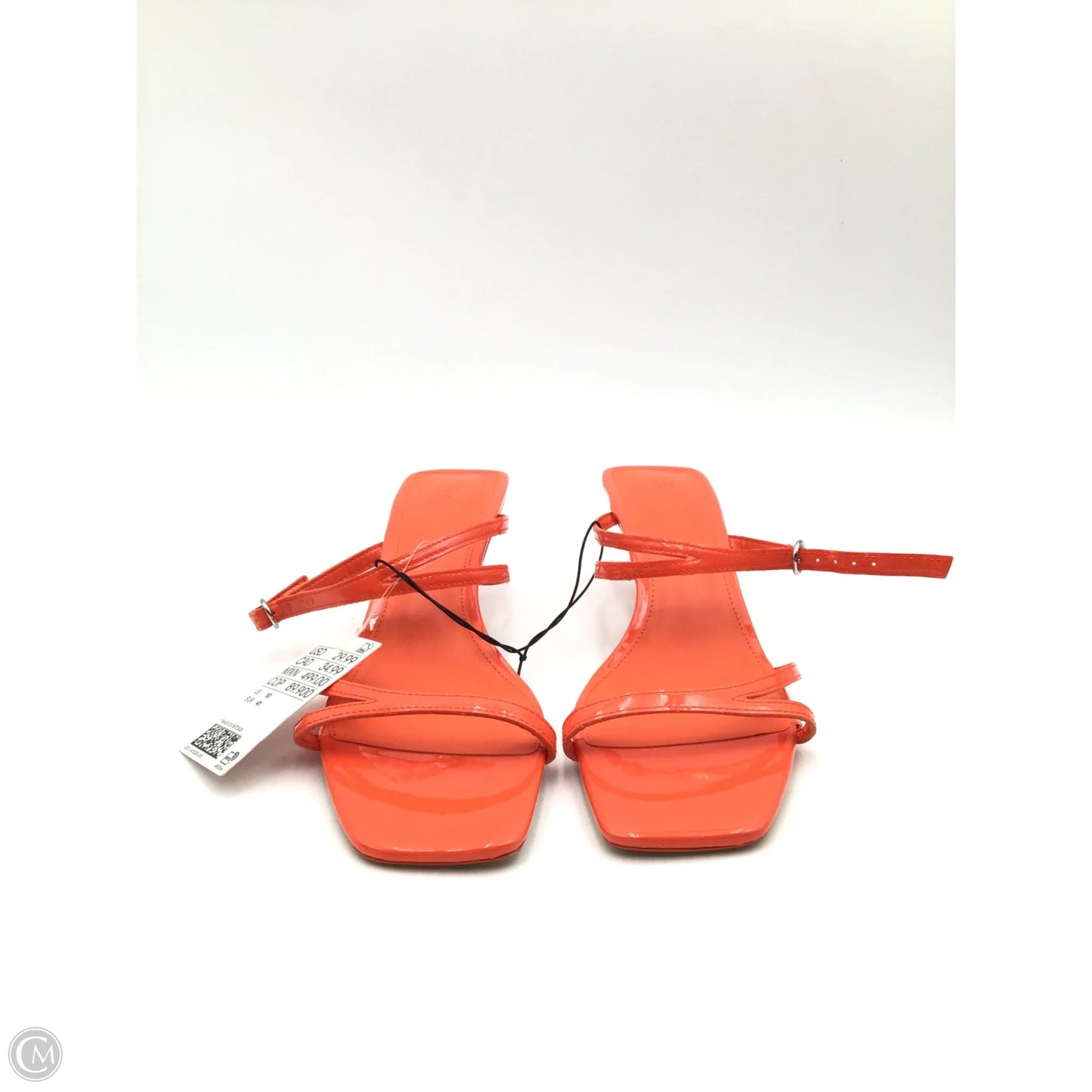 Sandals Heels Kitten By H&m In Orange, Size: 10