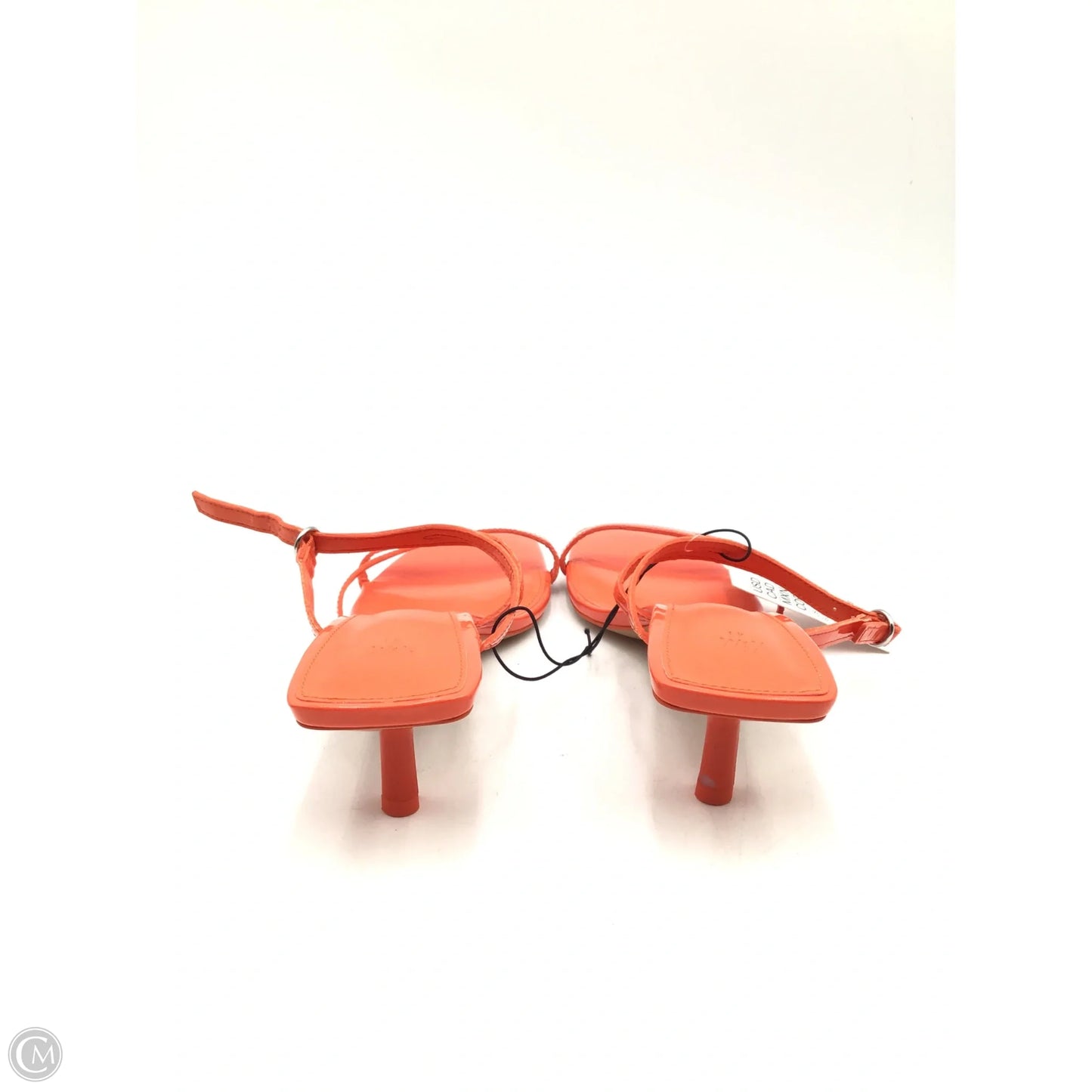 Sandals Heels Kitten By H&m In Orange, Size: 10