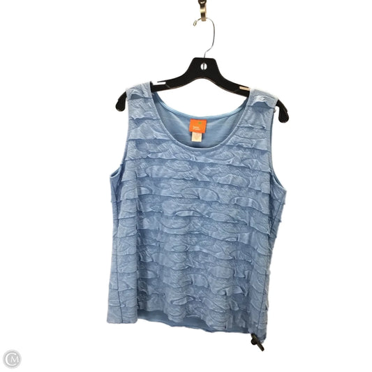 Top Sleeveless By Hearts Of Palm In Blue, Size: L
