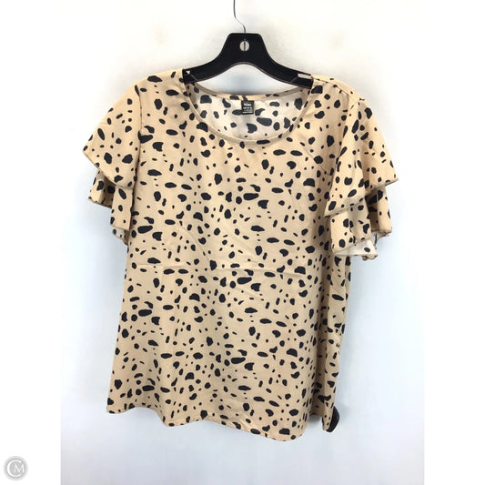 Top Short Sleeve By Clothes Mentor In Animal Print, Size: L
