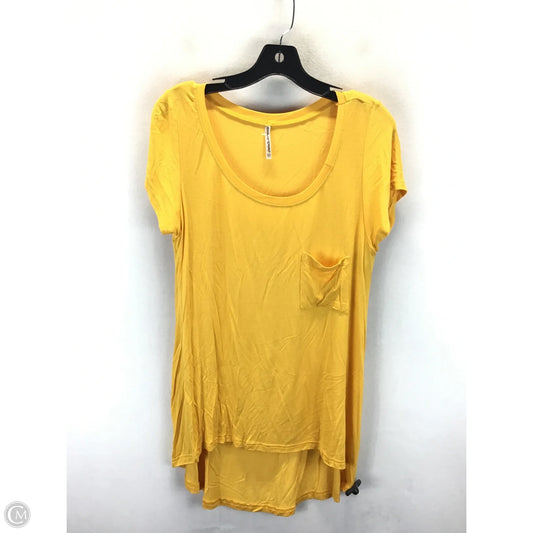 Tunic Short Sleeve By Clothes Mentor In Yellow, Size: 2x