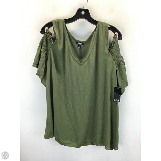 Top Short Sleeve By Ana In Green, Size: L