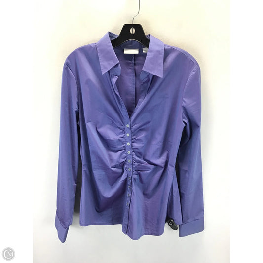 Top Long Sleeve By New York And Co In Blue, Size: L