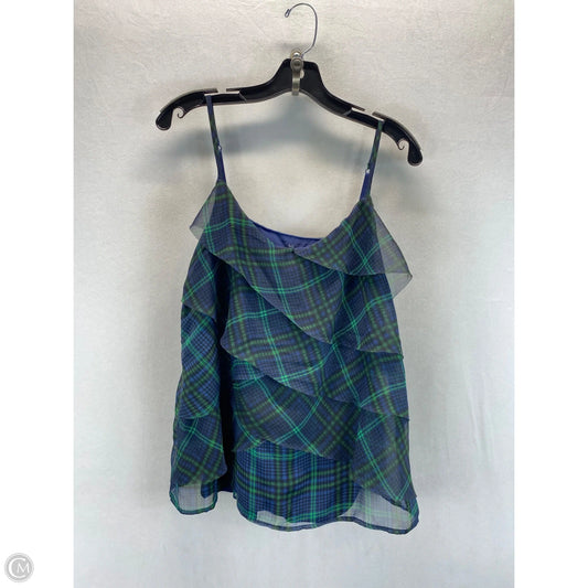Top Sleeveless By New York And Co In Plaid Pattern, Size: L