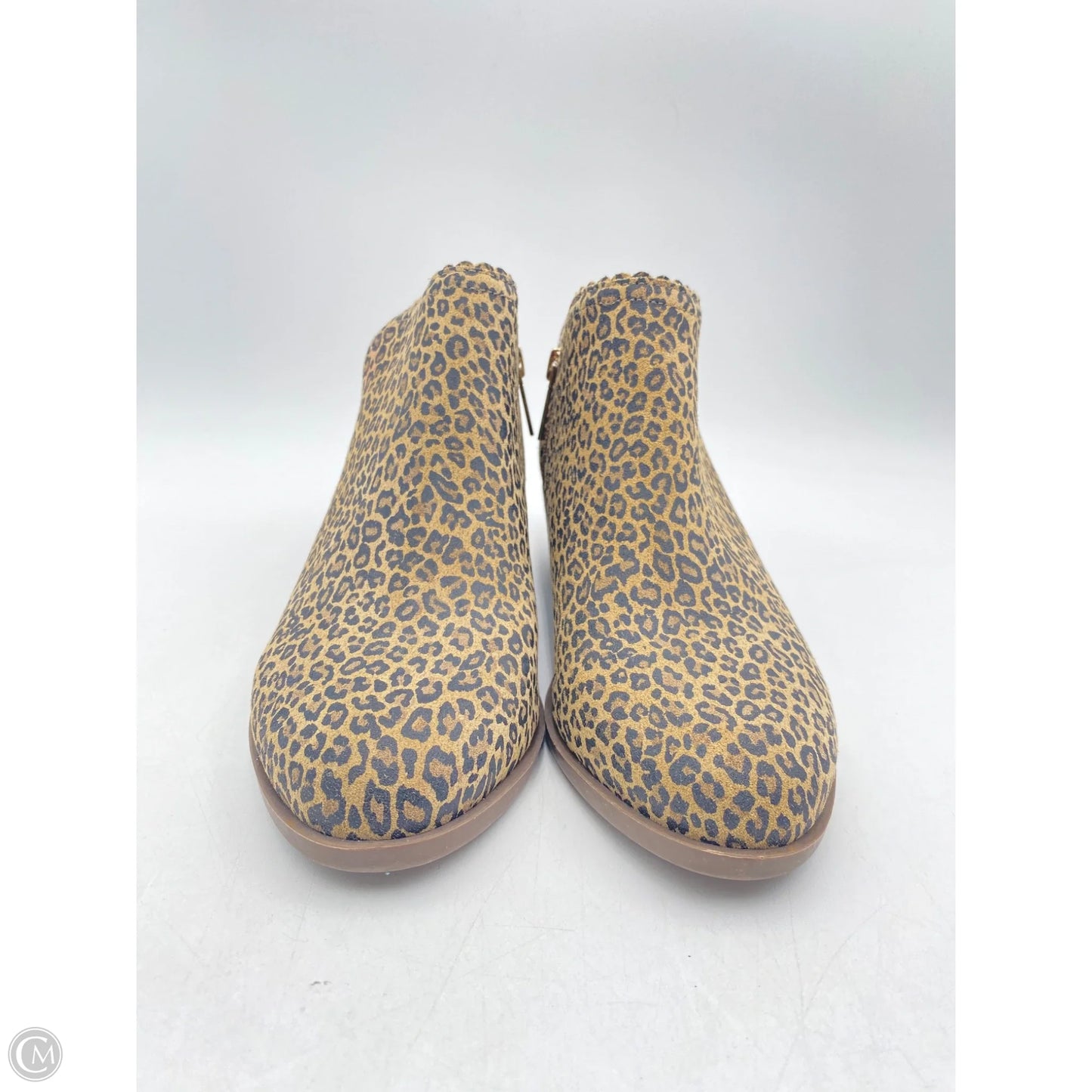 Boots Ankle Heels By Crown And Ivy In Animal Print, Size: 7.5