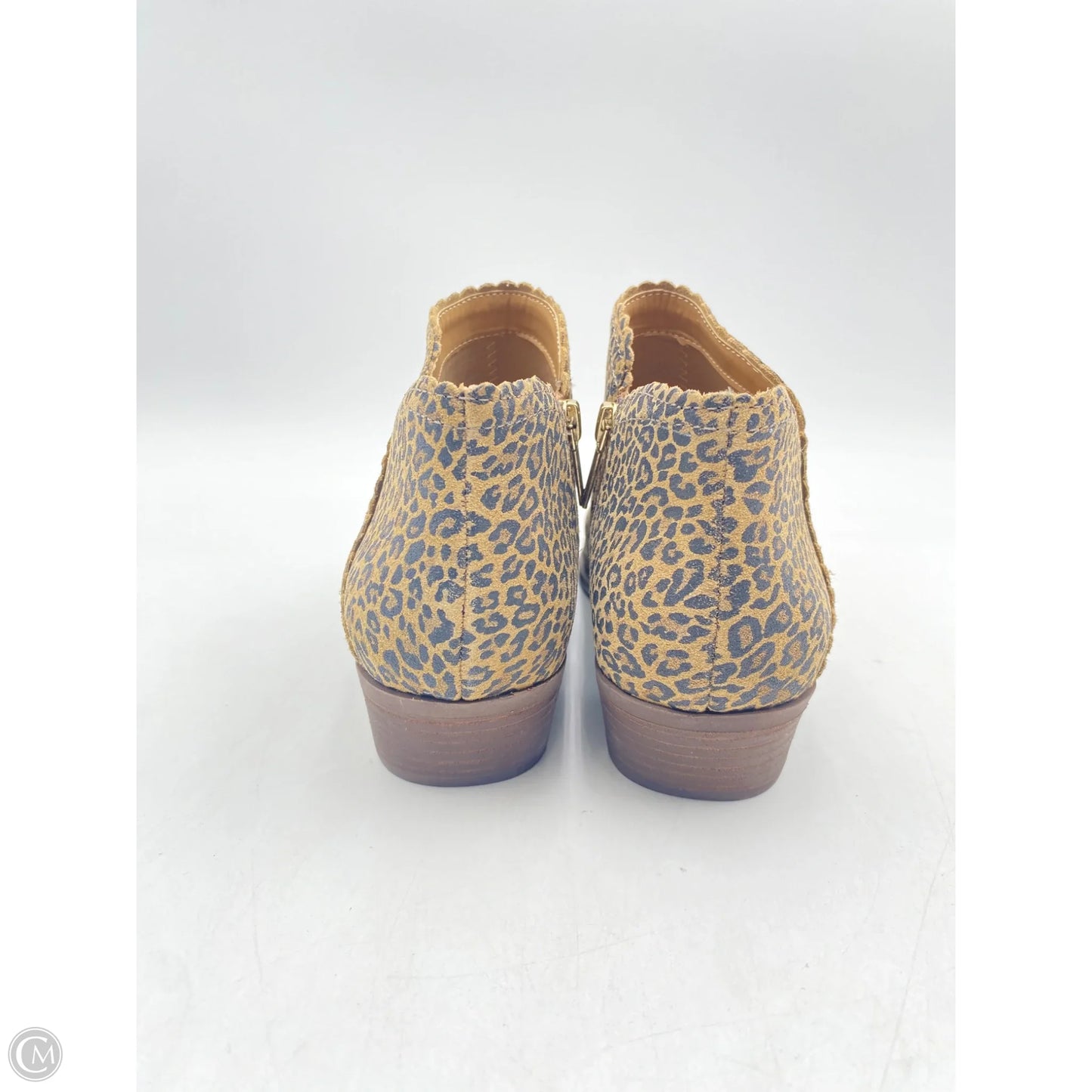 Boots Ankle Heels By Crown And Ivy In Animal Print, Size: 7.5