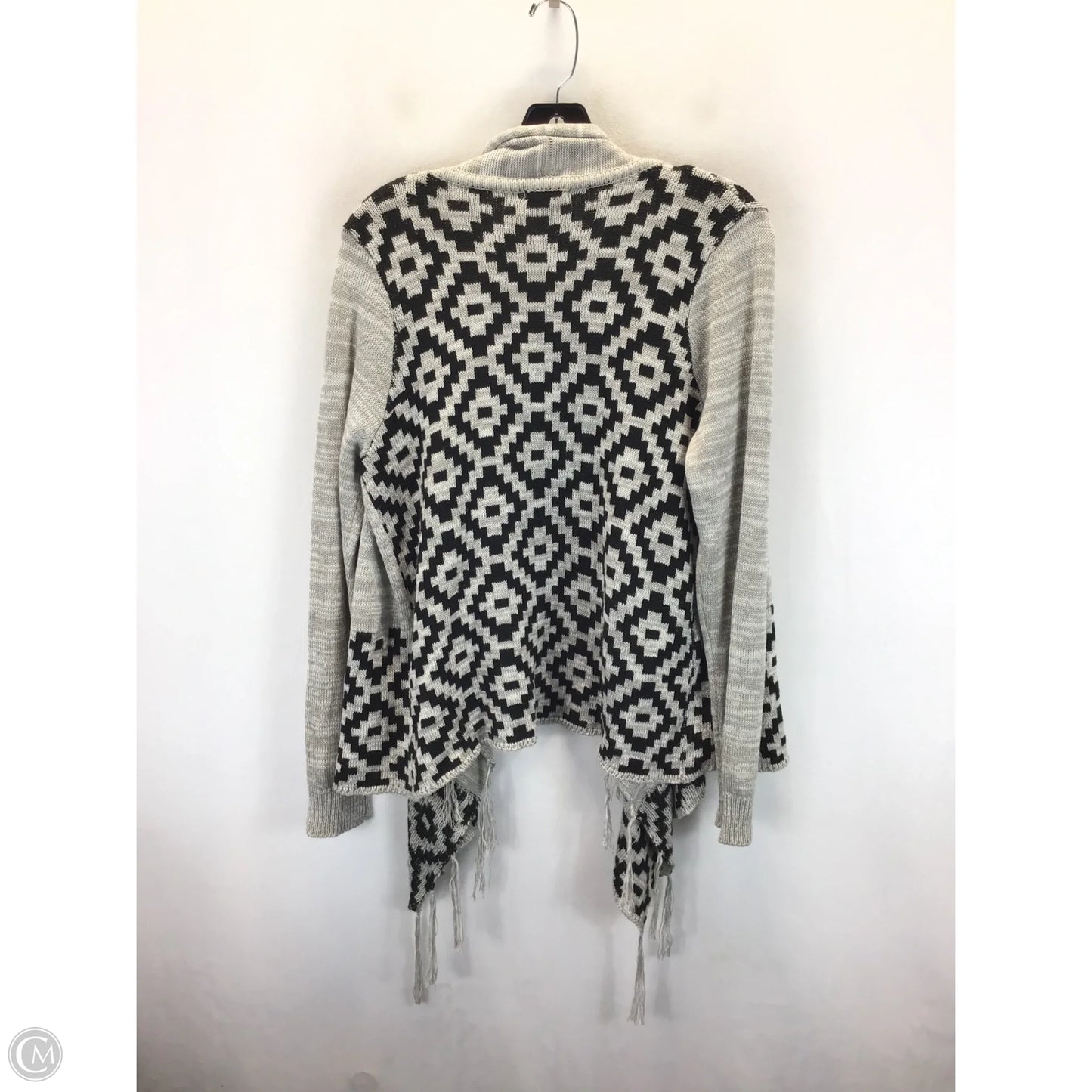 Cardigan By Eyeshadow In Black & Grey, Size: L