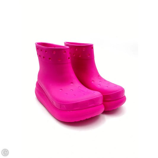 Shoes Heels Platform By Crocs In Pink, Size: 8