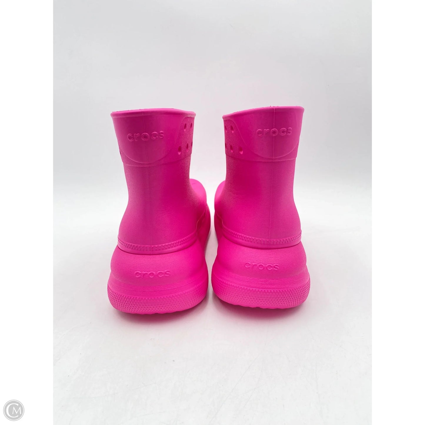 Shoes Heels Platform By Crocs In Pink, Size: 8