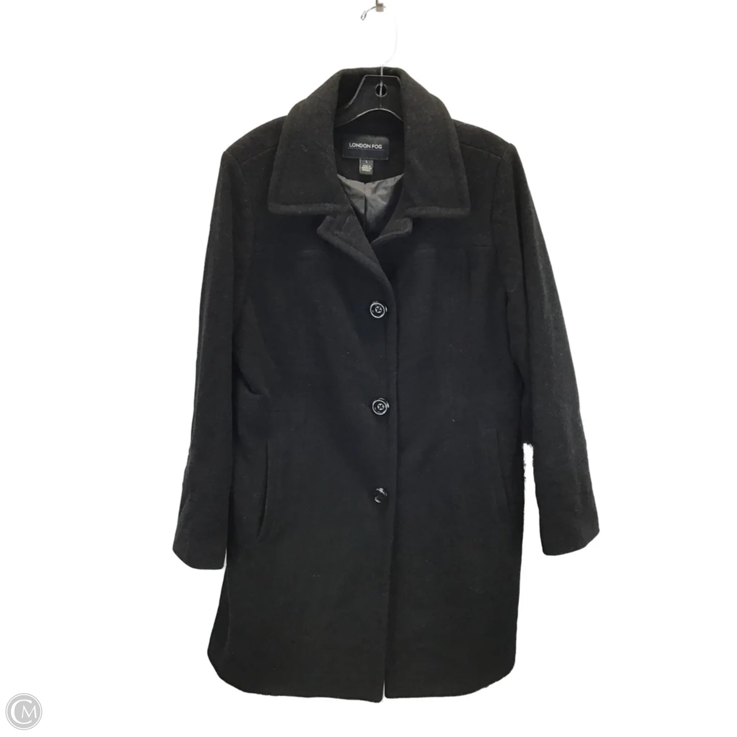 Coat Peacoat By London Fog In Black, Size: L