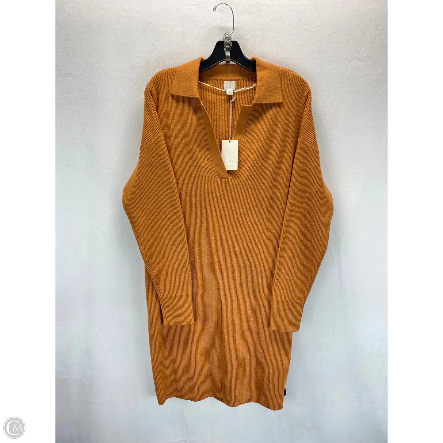 Dress Casual Midi By A New Day In Brown, Size: M