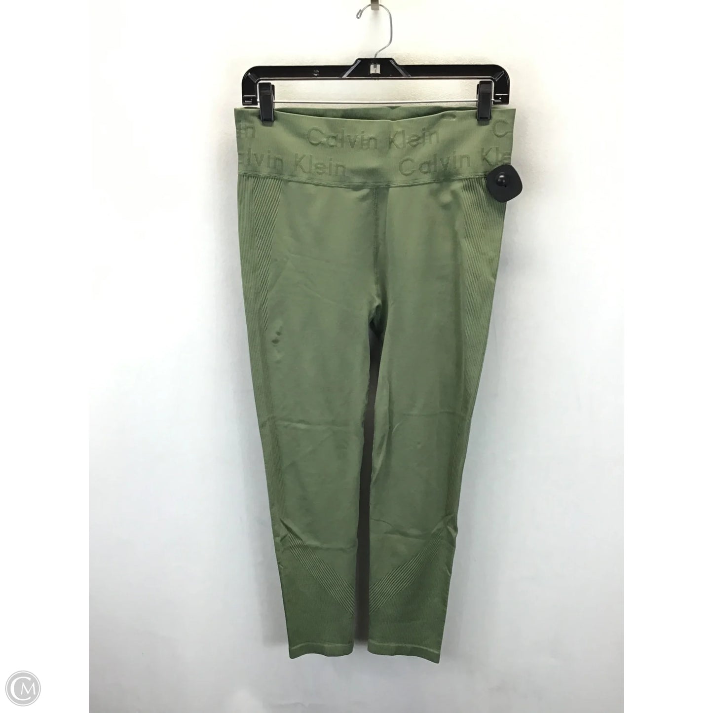 Athletic Leggings By Calvin Klein In Green, Size: Xl