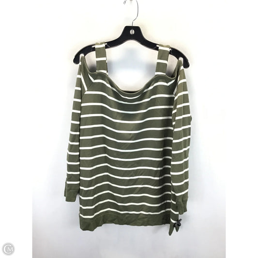 Top 2pc 3/4 Sleeve By Lauren By Ralph Lauren In Striped Pattern, Size: 1x