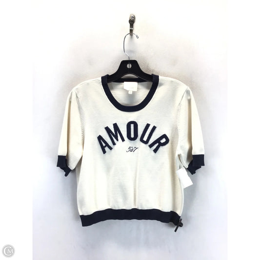 Sweater By Clothes Mentor In White, Size: L