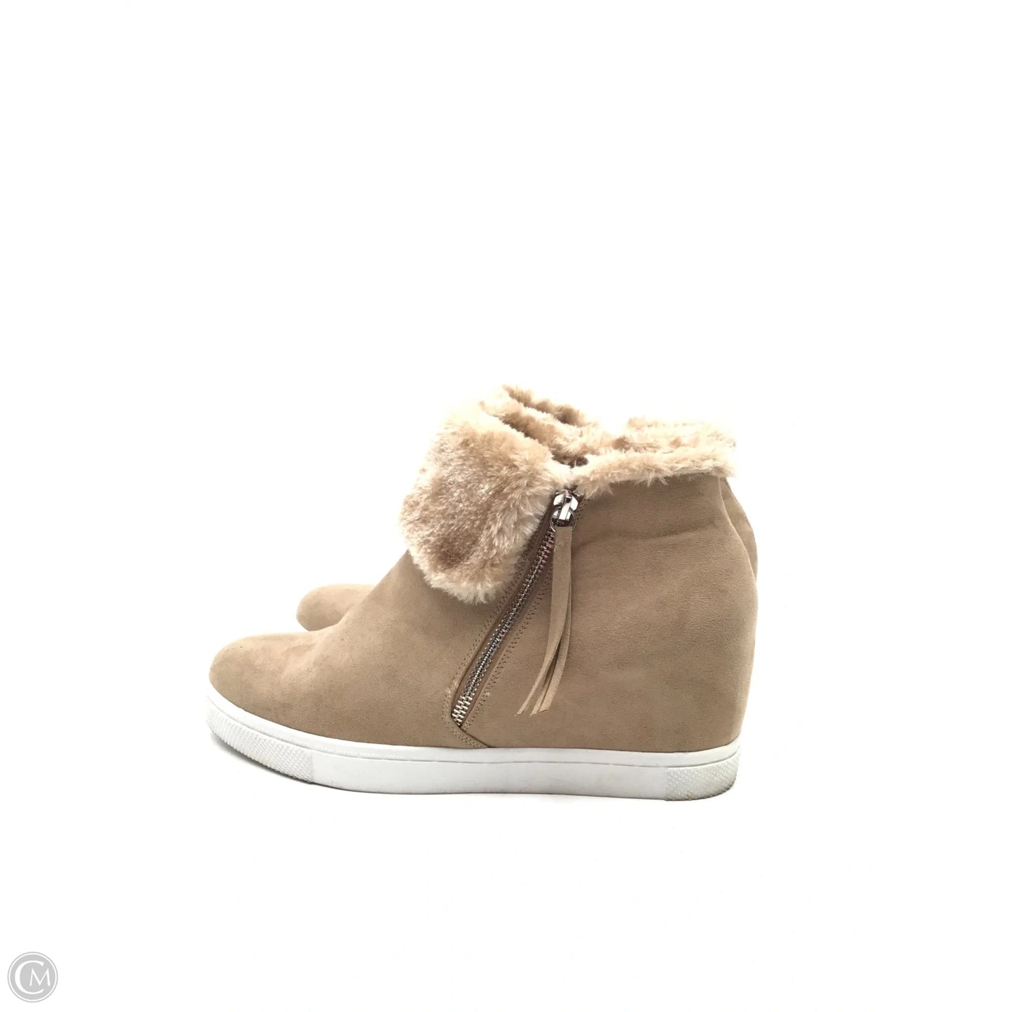 Boots Ankle Flats By Clothes Mentor In Tan, Size: 12