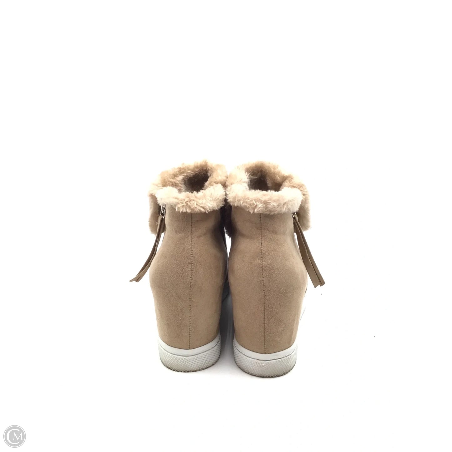 Boots Ankle Flats By Clothes Mentor In Tan, Size: 12