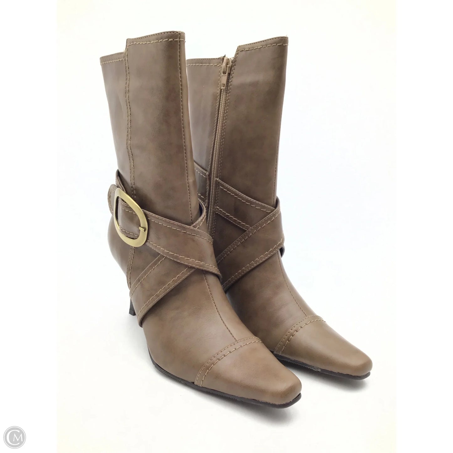 Boots Ankle Heels By Cl By Chinese Laundry In Brown, Size: 7