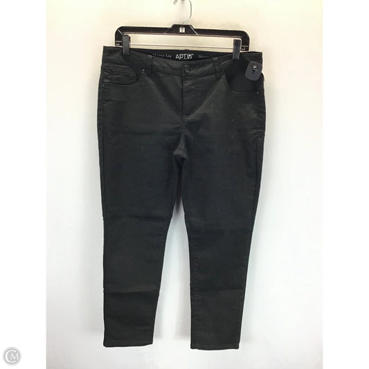 Jeans Straight By Apt 9 In Black, Size: 10