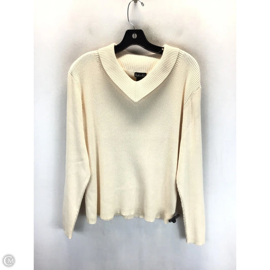 Sweater By Rafaella In Cream, Size: Xl