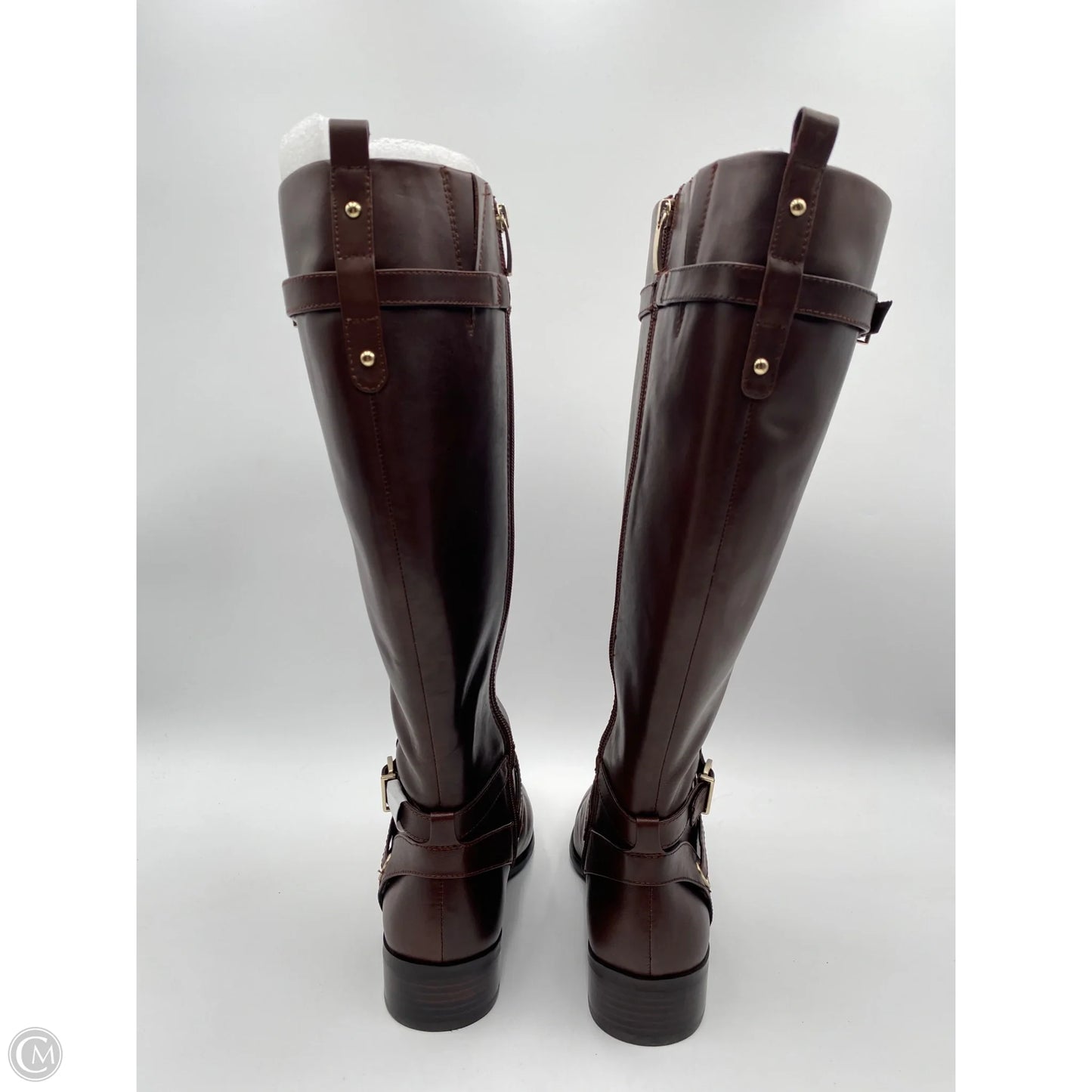 Boots Knee Flats By Clothes Mentor In Brown, Size: 10