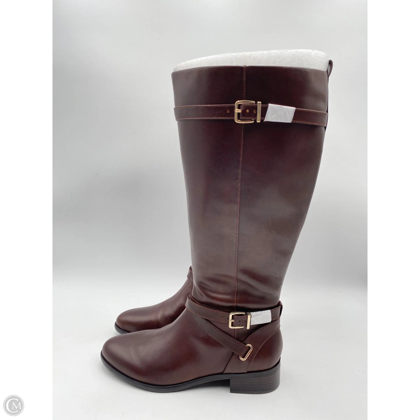 Boots Knee Flats By Clothes Mentor In Brown, Size: 10