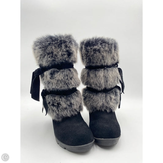 Boots Mid-calf Heels By Bearpaw In Black, Size: 7