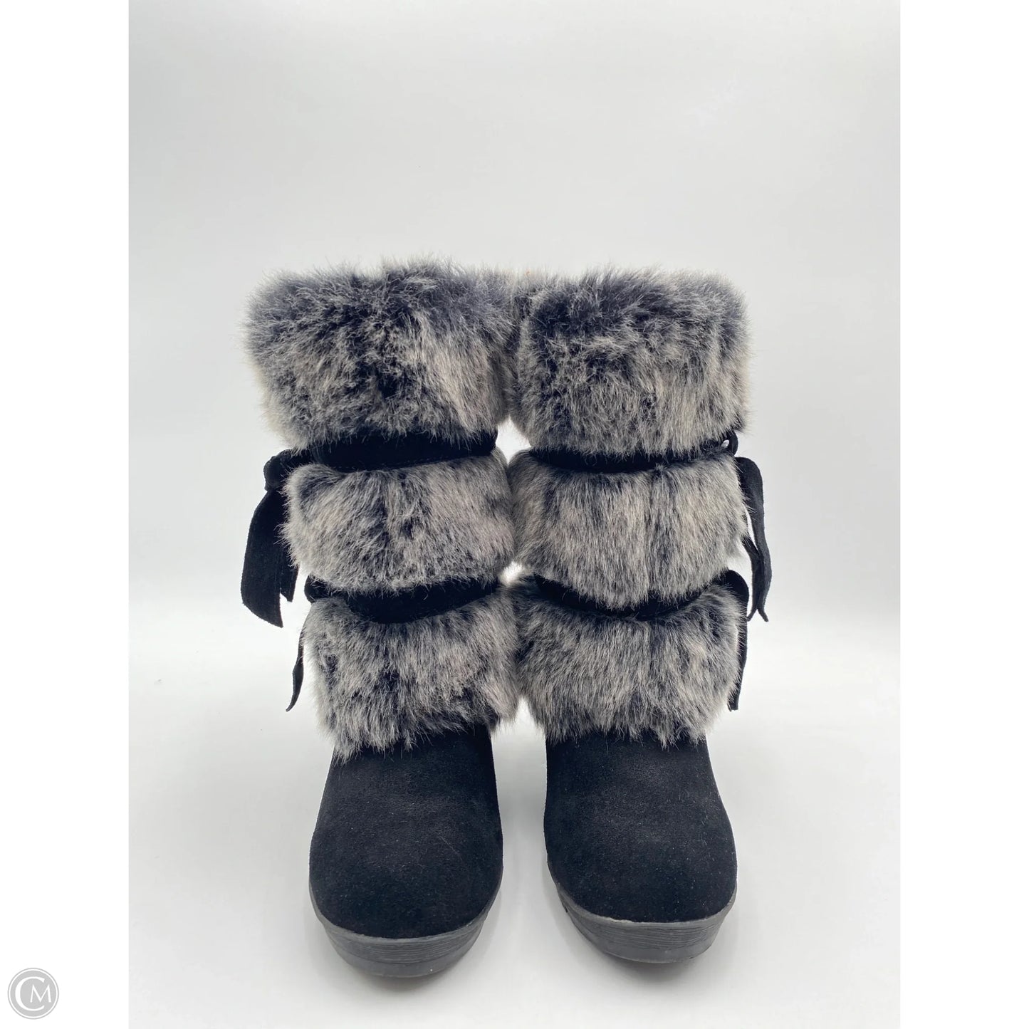 Boots Mid-calf Heels By Bearpaw In Black, Size: 7